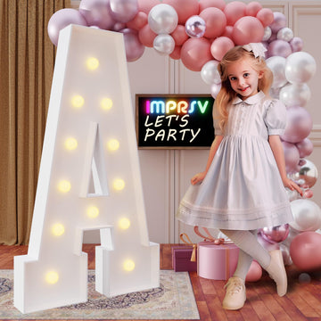 Imprsv 4Ft Marquee Light Up Letters For Birthday Party Decorations Marquee Letters For Marry Me Wedding Event Bridal Shower Baby