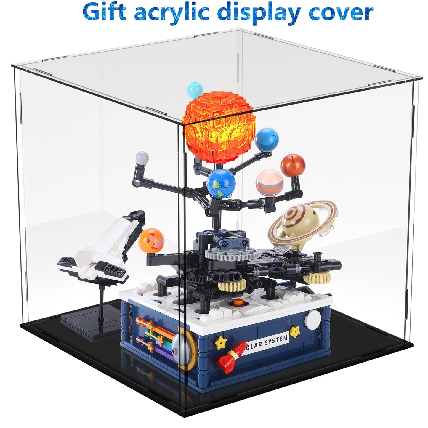 Caximsy Solar System Model Building Blocks Sets With Acrylic Display Box