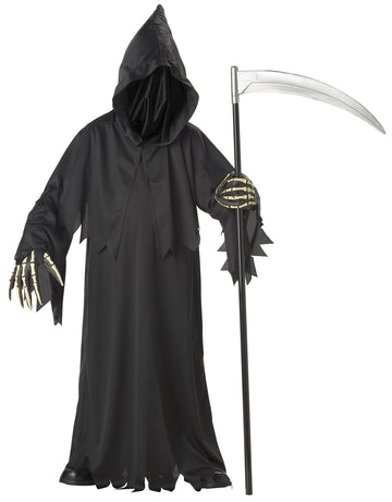 California Costumes Grim Reaper Deluxe Child Costume, Black, Large - Spooky Halloween Outfit for Boys