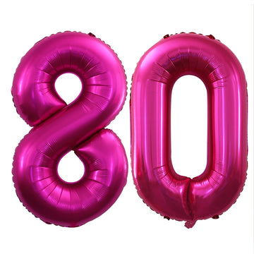 Goer Number 80 Balloons For 80Th Birthday Party Decorations,42 Inch Jumbo Foil Helium Balloons For 80Th Anniversary (Bright Peach)