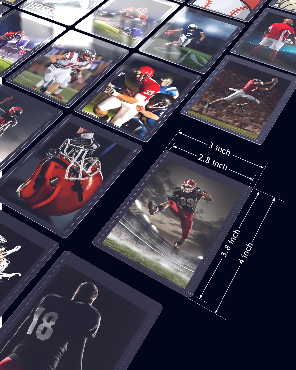 Top Loader For Cards 960 Ct, 35 Pt Premium 480 Top Loader And 480 Clear Soft Sleeves, Thick Hard Plastic Card Sleeves, 3' X 4' Trading Cards Protector For Game Cards, Sports Cards, Trading Cards
