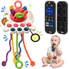 Aituitui Sensory Montessori Baby Teething Toys, Silicone Remote Control Teether Toddler Travel Toys For 3 6 9 12 Months, Educational Learning Toys For Infant Newborn Boy Girl Birthday Gifts