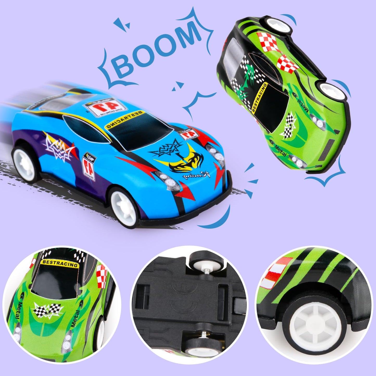 Adecortalk 28 Pcs Pull Back Cars For Kids, Mini Vehicles Toy Bulk Party Favor Racing Cars Toys For Toddlers Boys Girls Ages 3-8,