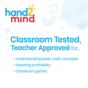 hand2mind Manipulite 3 Color Dot Dice, 5/8'', Set of 72