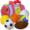 Hero Brands My First Sports Bag! 6-Pack Of 3.5 Inch Foam Balls With Gym Bag, Kids And Toddlers 3+, Bouncy Balls, Toddler Sports