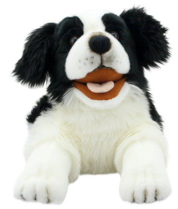 The Puppet Company Border Collie Hand Puppet, 20 inches, Black, Polyester, Model PC003007