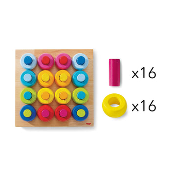 HABA Rainbow Whirls Wooden Shape Sorter, Educational Toy for 2+, Multicolor, Medium, Model 2202, Fine Motor Skills Development