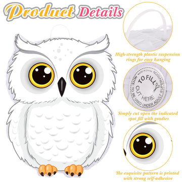 Aoriher Owl Piata with Piatas Stick Blindfold Confetti 3D White Snowy Owl Piatas set for Woodland Forest Wizard Animal Owl Party
