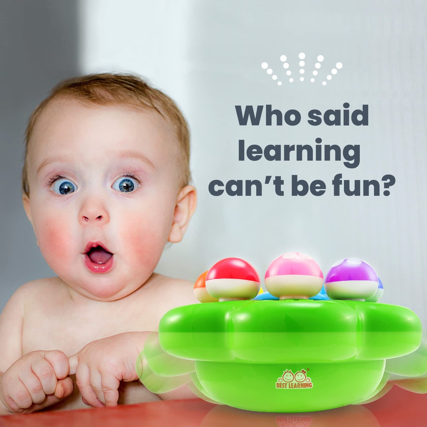 Best Learning Mushroom Garden - Interactive Educational Light-Up Toddler Toys For 1 To 3 Years Old Toddlers - Colors, Numbers, Games & Music For Kids - Ideal Baby Toy Birthday Gift