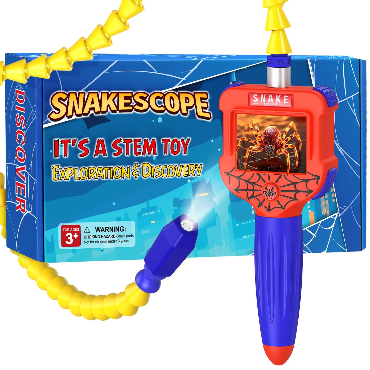 Borescope Snake Camera With Light For Kids, Educational Stem Toys For Boys & Girls 4-6, Unique Birthday Gifts For Kids 4 5 6 7 8