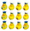 Cool Rubber Ducks (2') Standard Size. (12 Pack) Cute Duck Bath Tub Pool Toys. (Nautical Rubber Duckies)