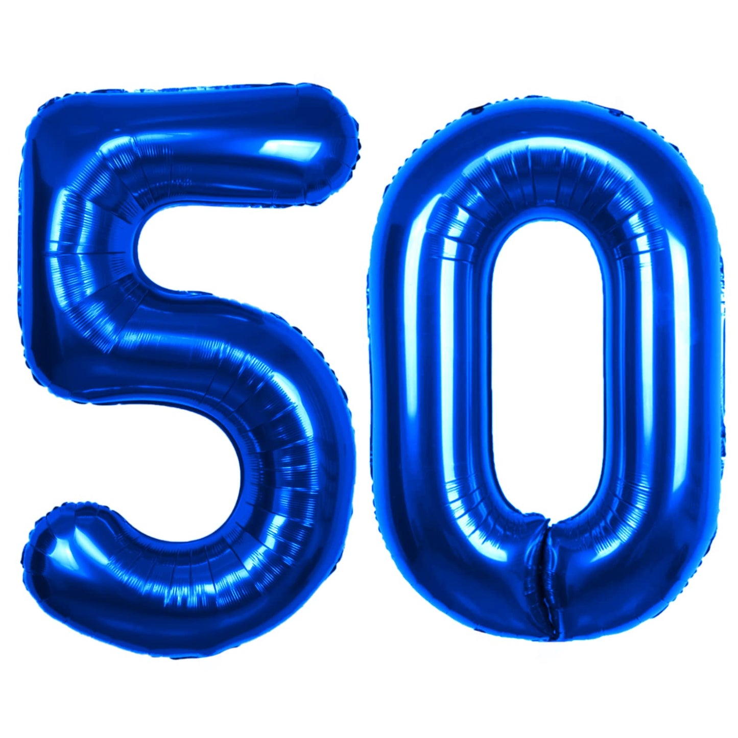 40 Inch Number 50 Balloon Blue Jumbo Giant Big Large Number 50 Foil Mylar Blue Balloons 50Th Birthday Party Anniversary Decorati