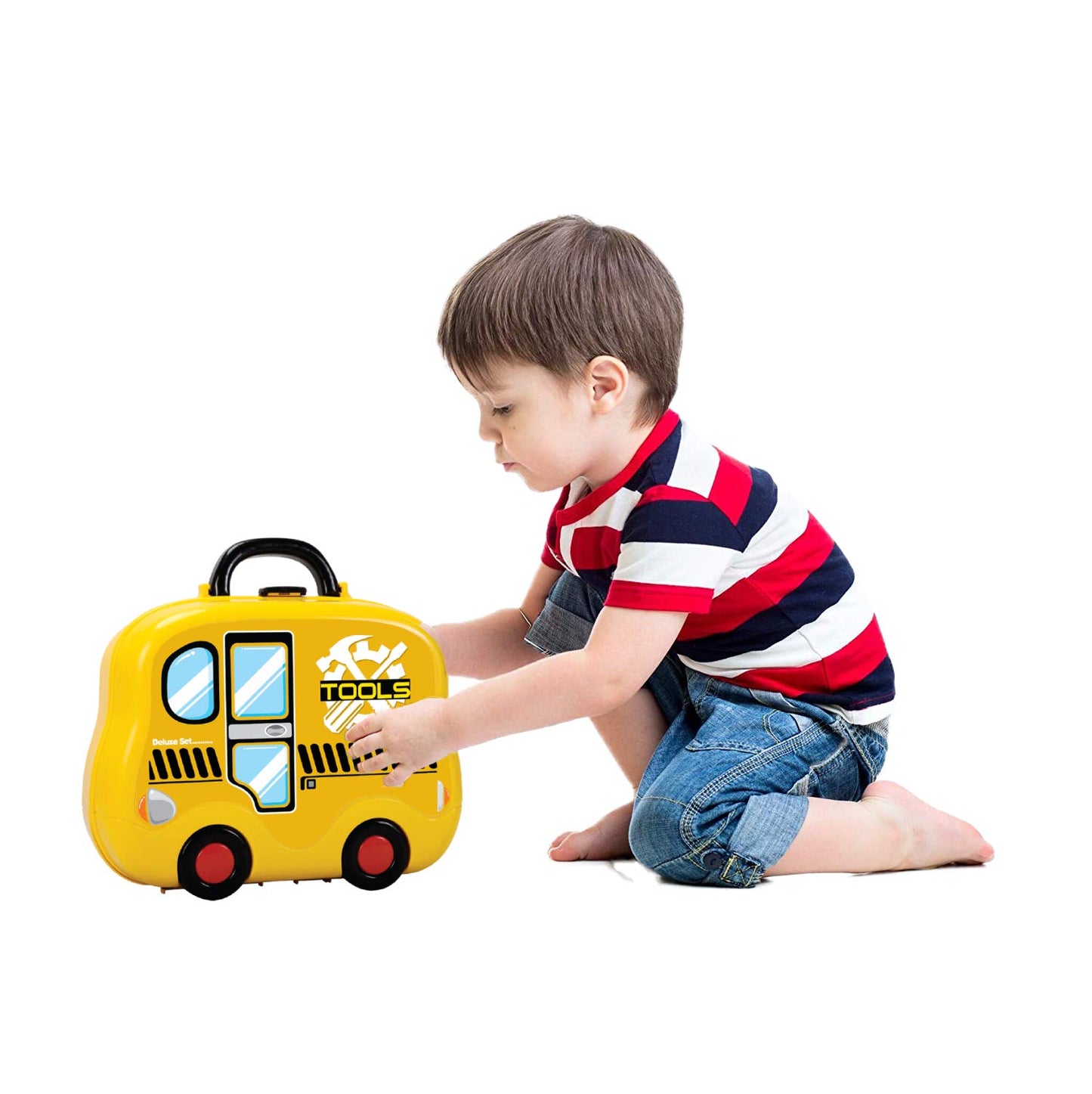 Toy Chef Kids' Pretend Tool Workshop Set - Screwdrivers, Hammer, Wrench, Screws & More Hand Tools for Boys & Girls - 31 Pieces C