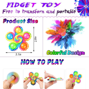 Dr.Kbder Fidget Toys Adults Set, Easter Basket Stuffers For Kids Teen Autism Sensory Toys Pack With Figette Cube Figits Ring Cla