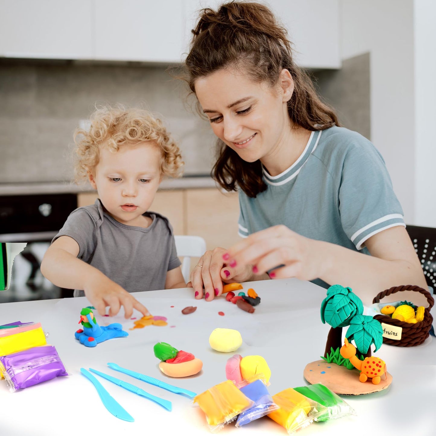 Artpar Air Dry Clay 66 Colors, Modeling Clay For Kids, Model Magic Clay, Diy Molding Clay Kit With Sculpting Tools, Soft & Ultra
