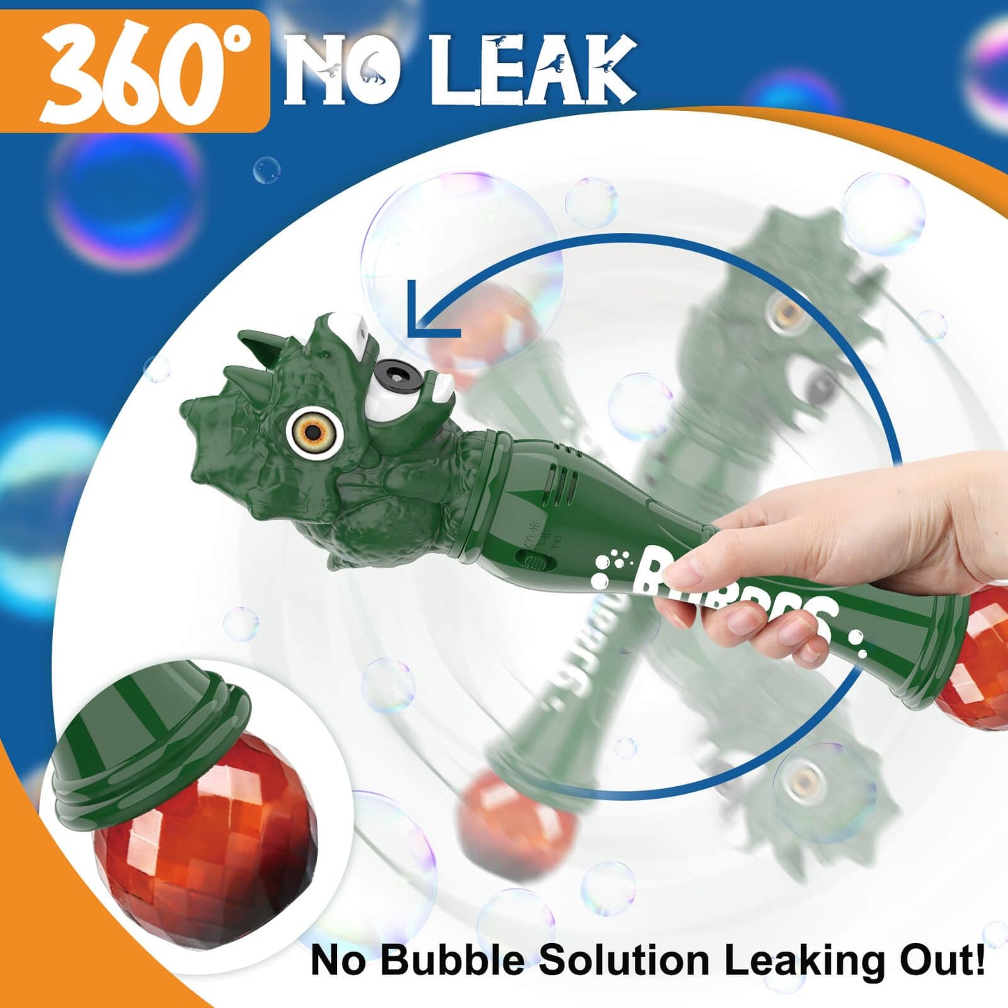 Aooess Bubble Wand Toys For Kid 3-8 Years Old Boys: Dinosaur Bubble Wand Bubbles Machine Bubble Blower For Toddlers 1-3 Dinosaur