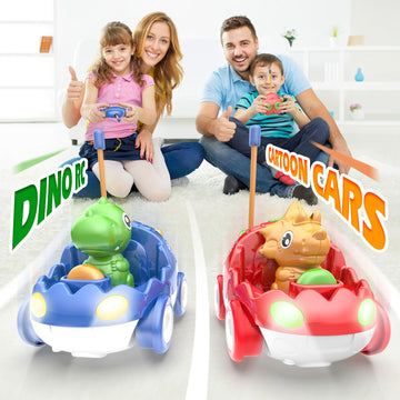 Yeaye Toddler Remote Control Car, 2 Pack RC Cars for Toddlers 18 Months, Toddler Toys for Kids Age 2 3 4 5 Years Old, Birthday G