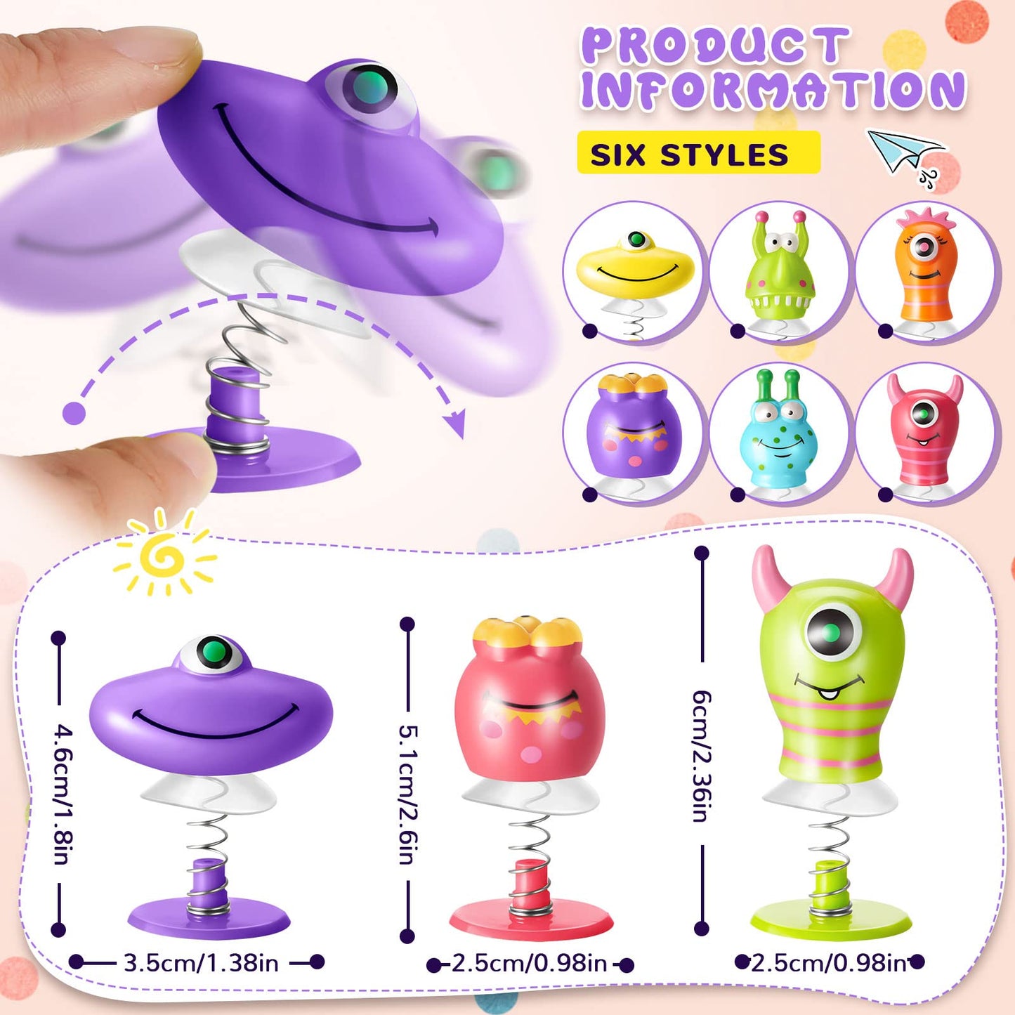 Deekin 150 Pieces Big Eye Animal Toys Spring Launchers Toys Jumping Toys Bouncy For Boys And Girls Classroom Prizes Return Goodi