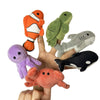 JUSTQUNSEEN 6pcs Finger Puppets Set, Cute Sea Animal Finger Puppet for Role-Playing Mini Hand Puppets Suitable for Kids,Sea Anim