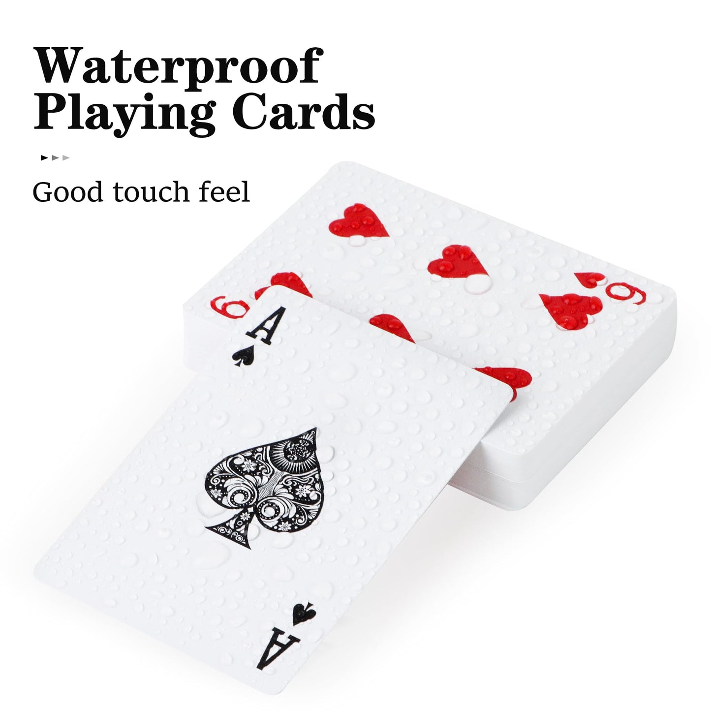 Timenued Playing Cards 6 Pack,Plastic Waterproof Playing Cards Bulk For Adults,6 Decks Of Poker Cards Professional Set,Wide Poke