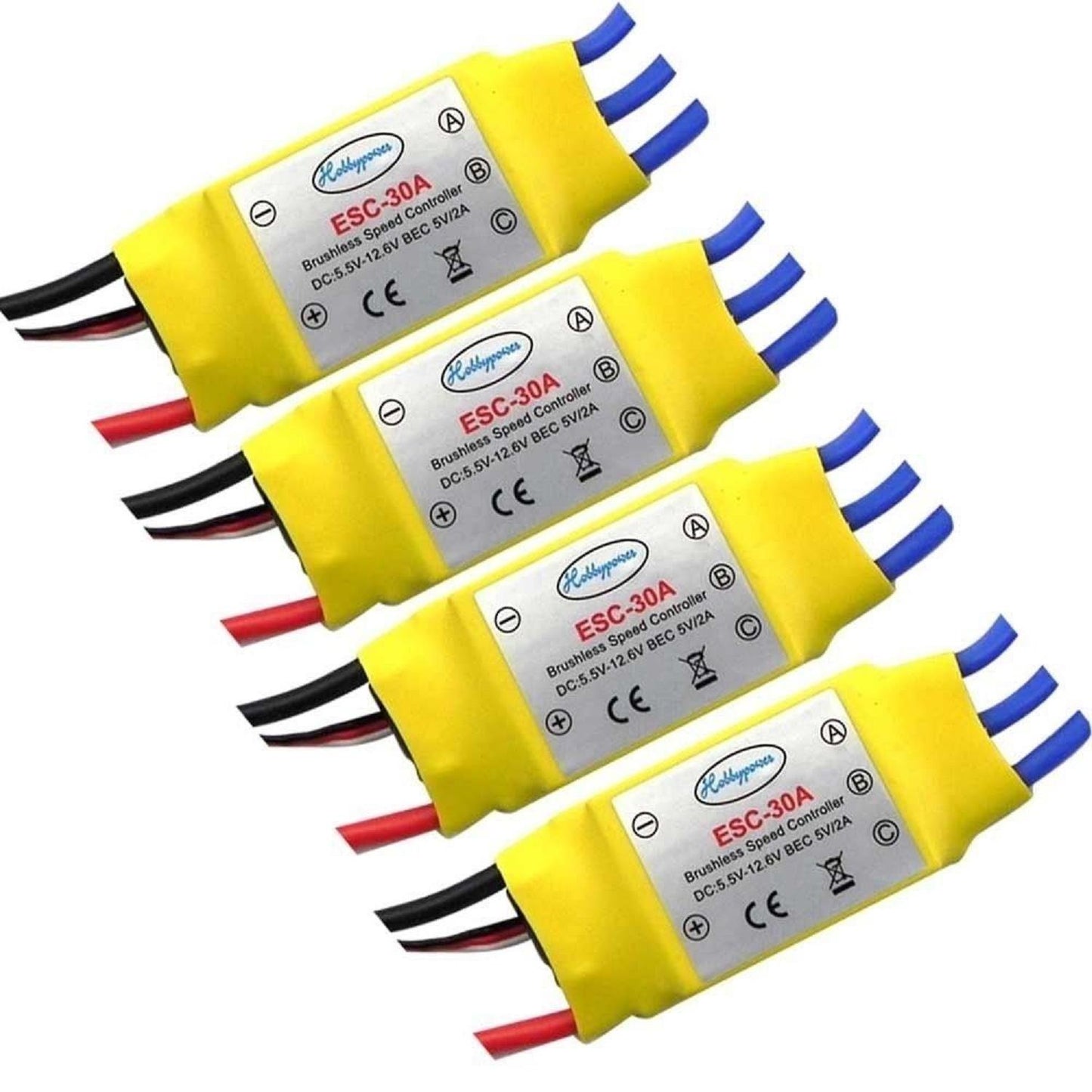 powerday 30A Brushless Speed Controller ESC for RC Helicopter Airplane Multirotor(Pack of 4pcs)