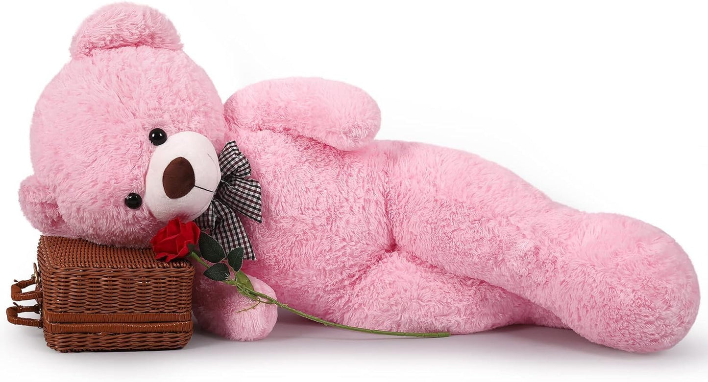 Giant Teddy Bear Stuffed Animals Plush Toy Life Size Big Plush Pink Teddy Bear For Kids Girlfriend, Soft Stuffed Bear Animals Fo