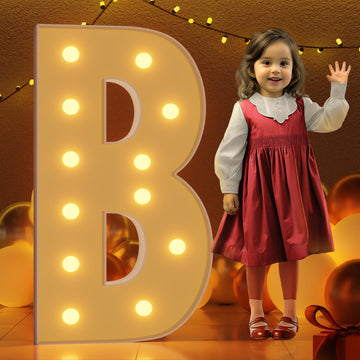 Imprsv 4Ft Marquee Light Up Letters &, Large Light Up Letters For Baby Shower Anniversary Wedding Room Decor, Big Letters For Pa