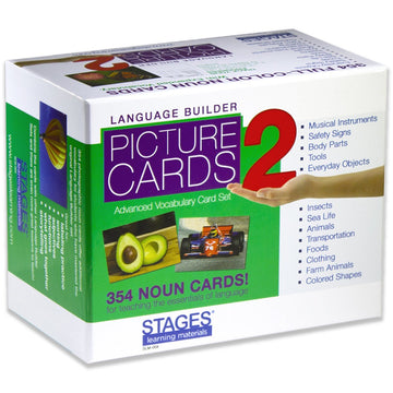 Stages Learning Language Builder Picture Nouns Set 2 For Autism, Aba And Preschool Educational Vocabulary Flash Cards