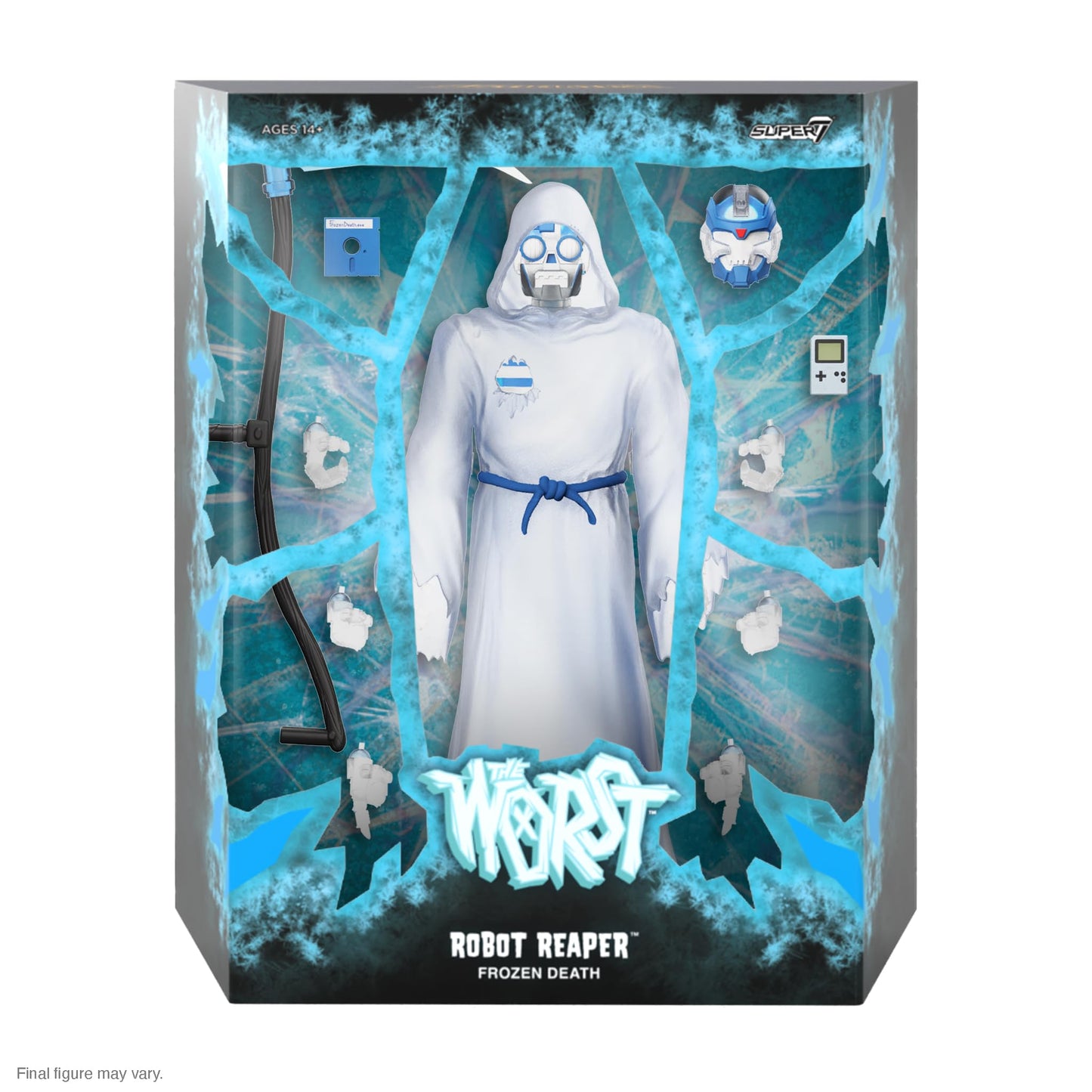 Super7 ULTIMATES! The Worst Robot Reaper (Frozen Death) - 7'' The Worst Action Figure with Accessories Collectibles and Retro To