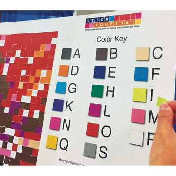 Stick Together Sunflower Sticker Mosaic, Perfect Collaborative Group Project, For Kids, Adults, Sticker by Number, Includes Post