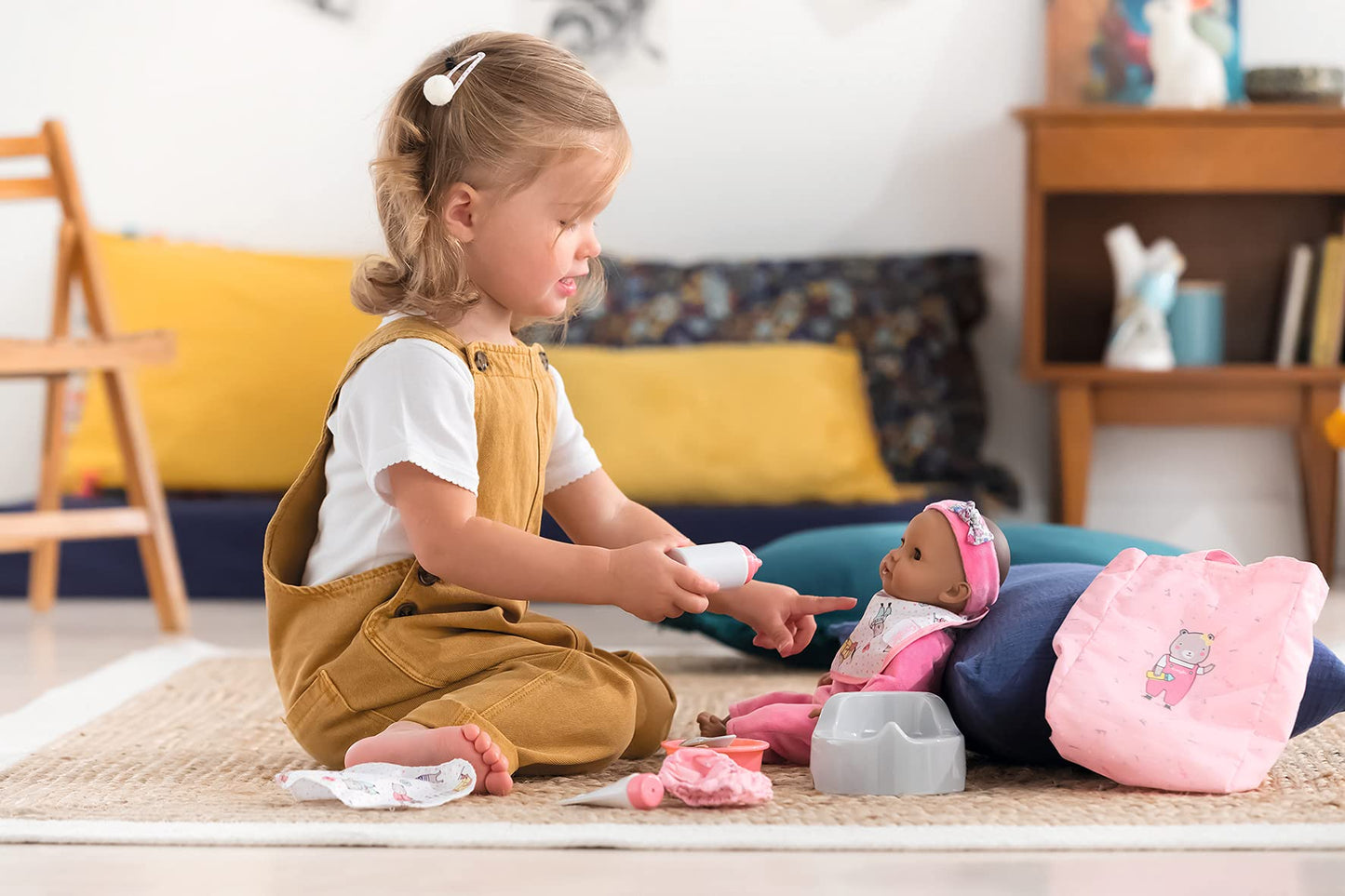 Corolle - Large Accessories Set For Mon Premier Poupon 12' Baby Dolls, 11-Piece Set Includes Bottle, Bib, Diaper, Potty, Pacifier, Tote Bag And More