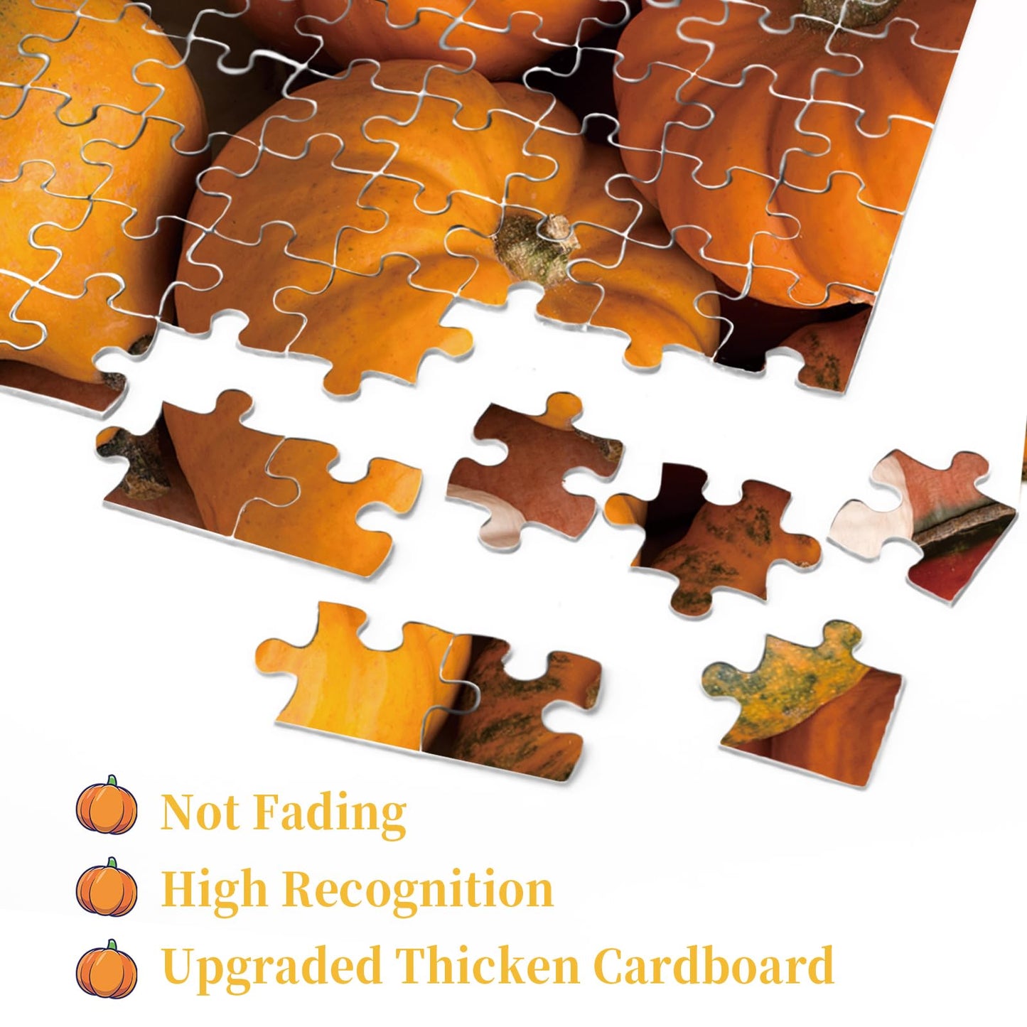 Autumn Pumpkin Puzzle For Adult 1000 Piece, Thanksgiving Harvest Fall Puzzle 1000 Piece,Halloween Jigsaw Puzzles As Pumpkin Decoration