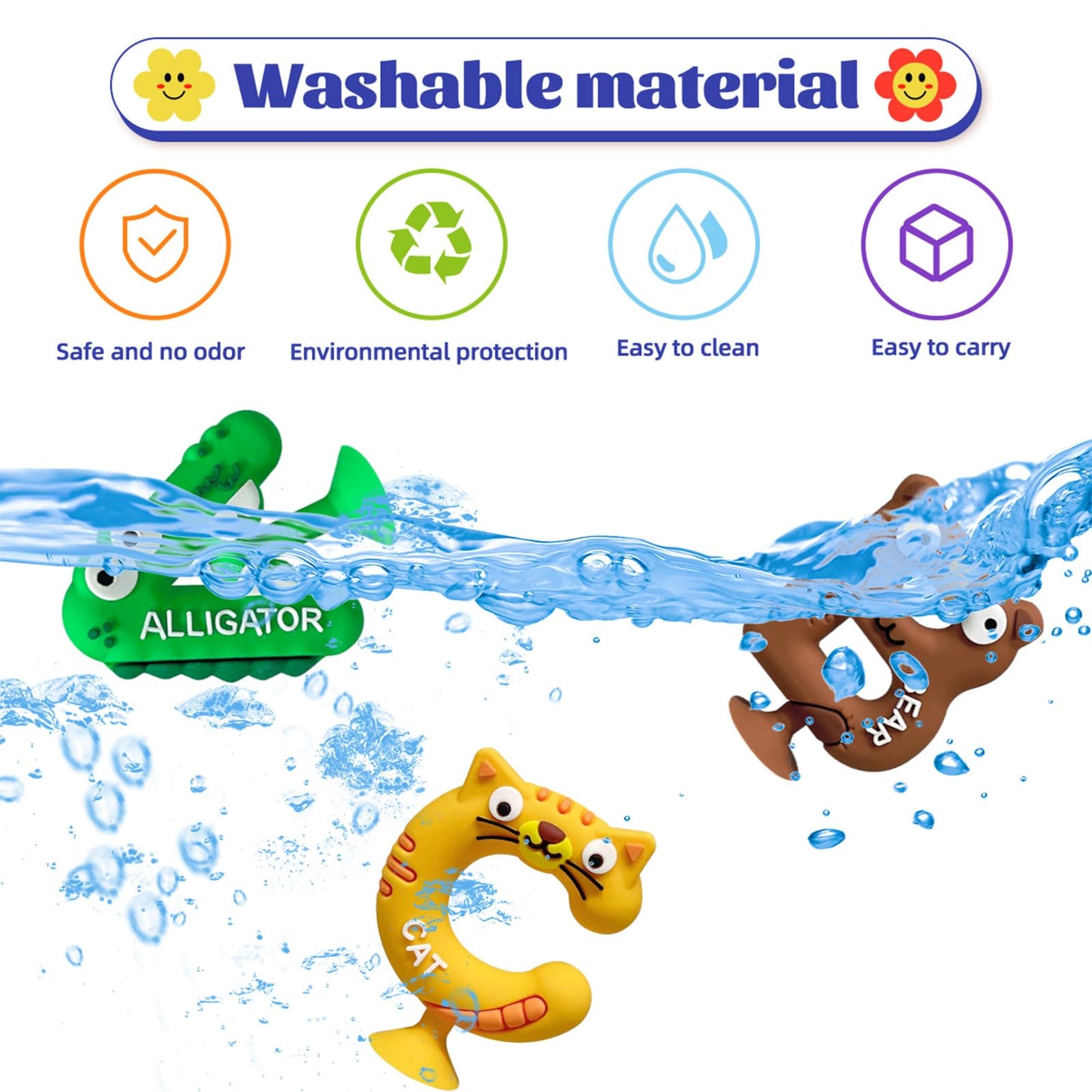26Pcs Suction Bath Toys, Alphabet Learning Tools, Kids Bath Toys, Party Favor, 3-12 Year Old Boy Girl Toddler Travel Toys, Bathtub Toys Spell Matching Letter Toys, Spelling Games