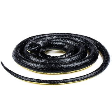 Paialco Realistic Rubber Snake Toy 52 Inch Long (Black)