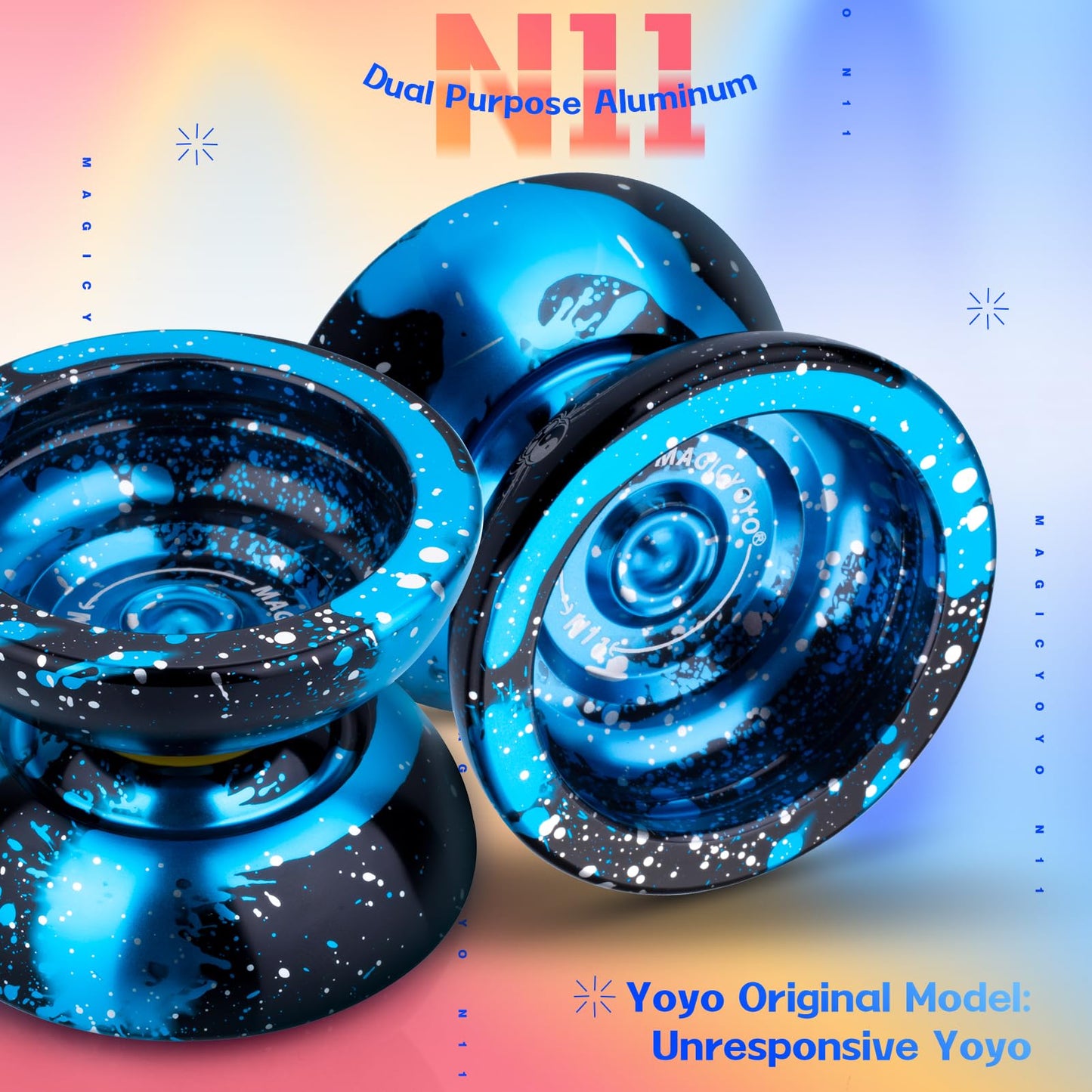Magicyoyo Dual Purpose Yoyo N11 - Responsive Yoyo For Kids 8-12 Or Above & Unresponsive Yoyo For Advanced With Yoyo Glove + Bag