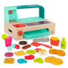 B. toys- Mini Chef - Build-a-Burger Playset- Pretend Play Wooden Burger Play Set - Play Food & Role-Play Accessories - Cooking T