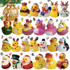 Sqzuwti 24 Pack Christmas Rubber Ducks Baby Showers Accessories Jeep Bath Toys For Kids Boys Girls Toddlers Christmas Party Favo