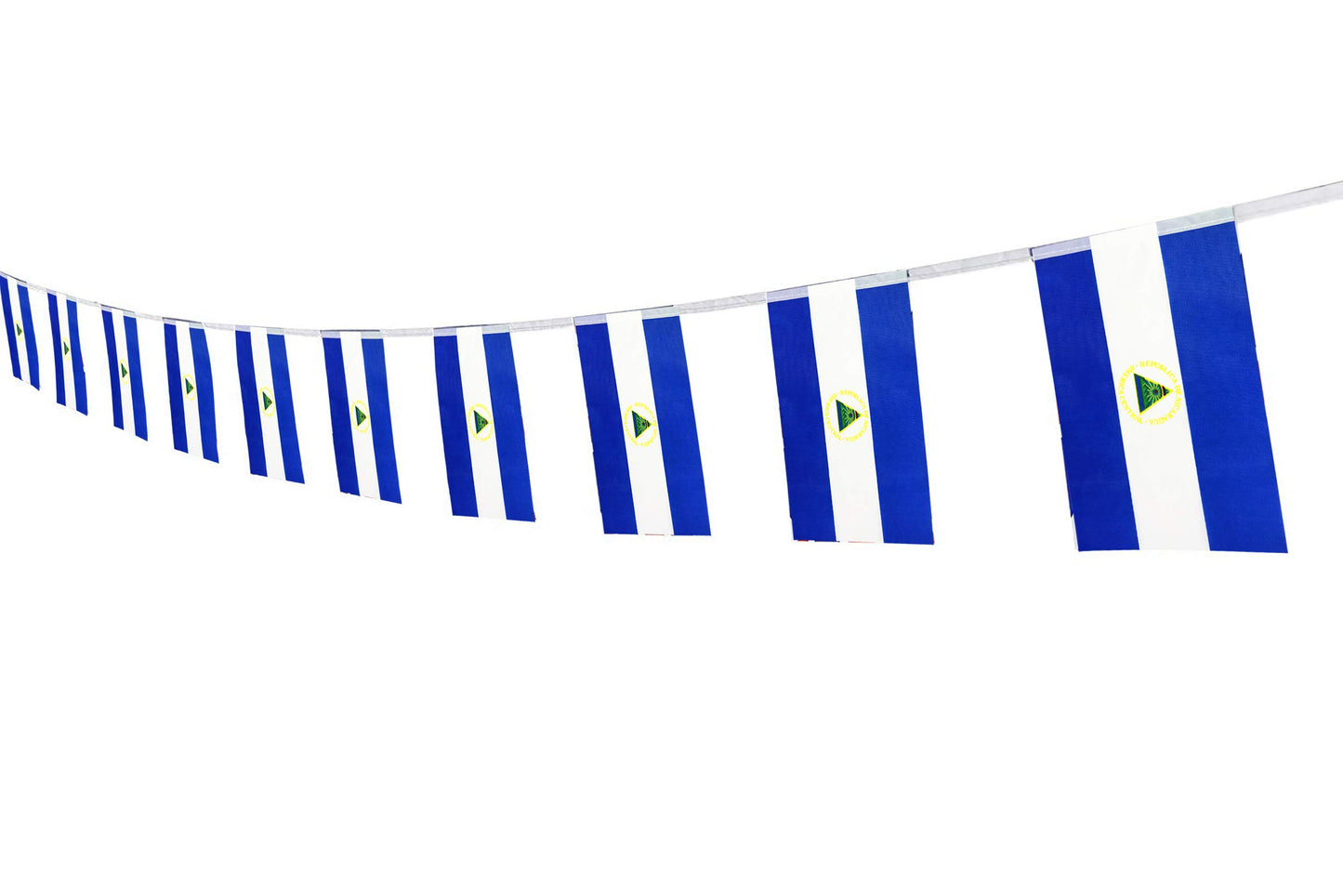 Kind Girl Nicaragua Flag Nicaraguans Flag,100Feet/76Pcs National Country World Pennant Flags Banner,Party Decorations Supplies F