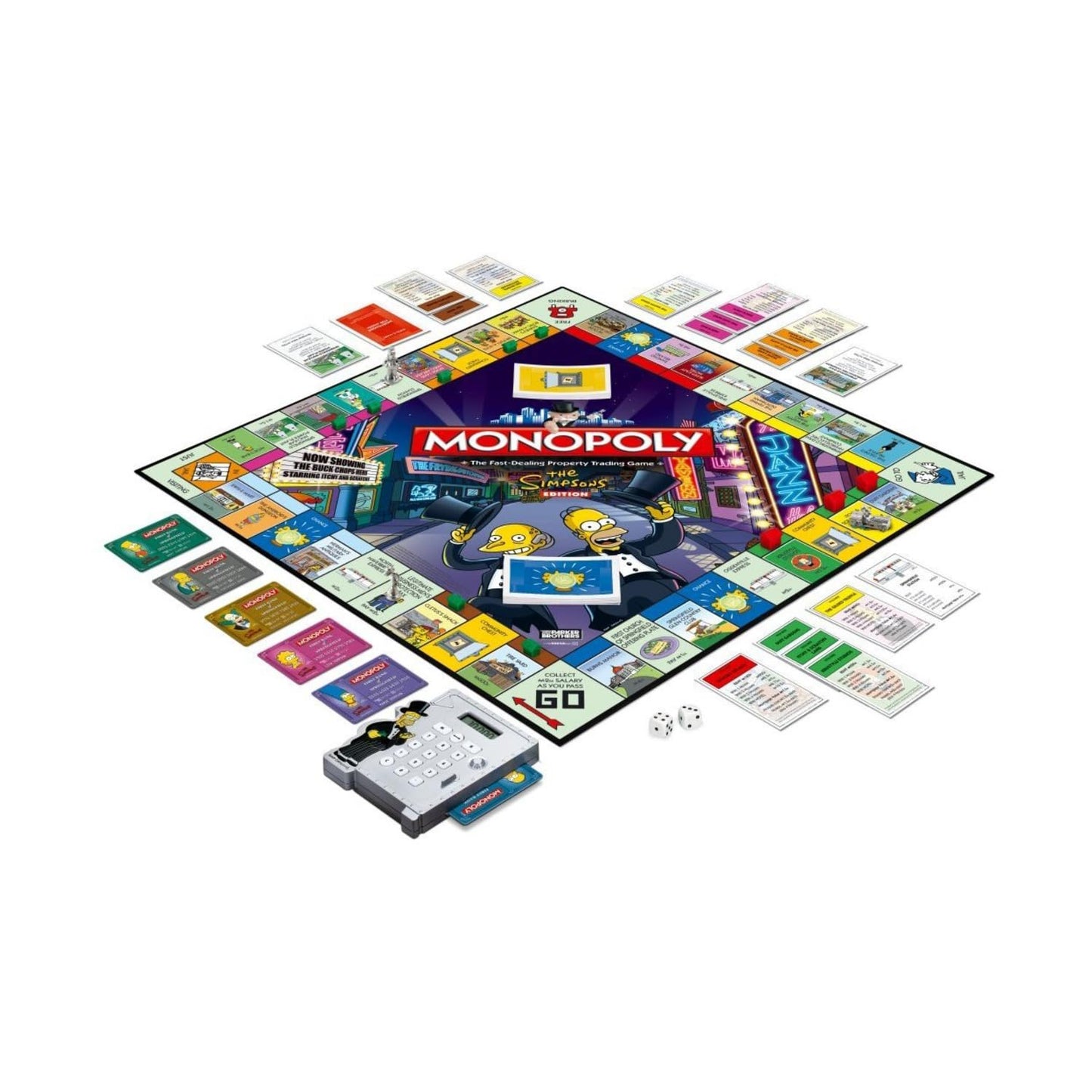 Monopoly Electronic Edition Game - Simpsons Theme, Black, Model 40048, Paper Material