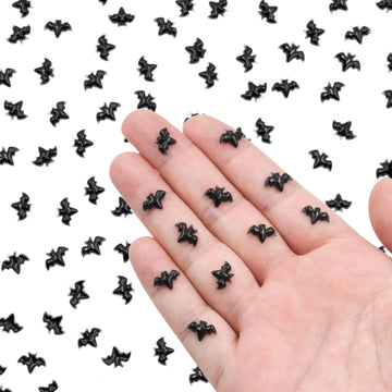100Pcs Halloween Miniature Bats Dollhouse Mini Bats For Crafts Cute Halloween Decor Tiny Bat Decor For Fairy Garden Dollhouse Mi