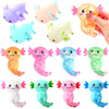 Meooeck 12 Pack Stress Relief Axolotl Toys Stress Glitter Axolotl Starfish Sugar Balls Relaxing Sensory Fidget Toy Relieve Anxie