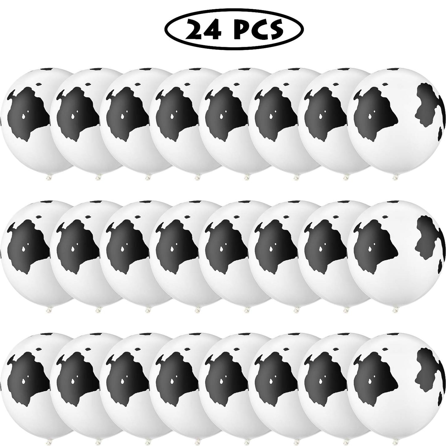 Gejoy Cow Balloons Latex Balloons Funny Print Cow Balloons For Birthday Party Supplies Decorations (24 Pieces)