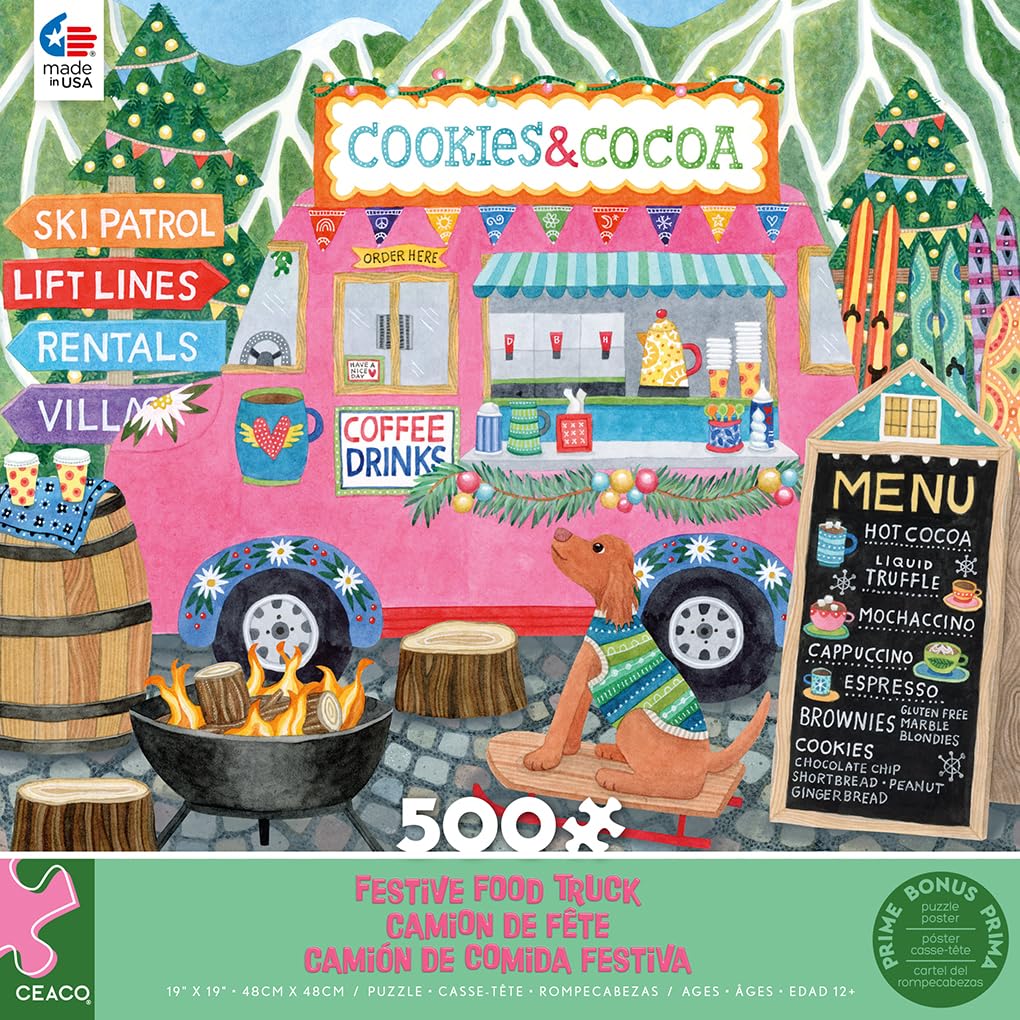 Ceaco - Food Trucks - Festive Food Truck Ii - 500 Piece Jigsaw Puzzle