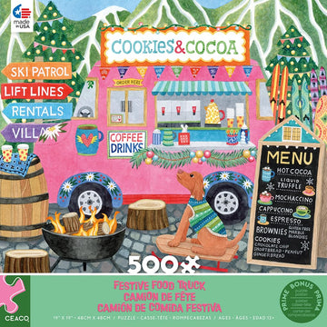 Ceaco 500 Piece Jigsaw Puzzle - Festive Food Truck II, Multicolor, 19 x 19, Cardboard - Model 2466-9