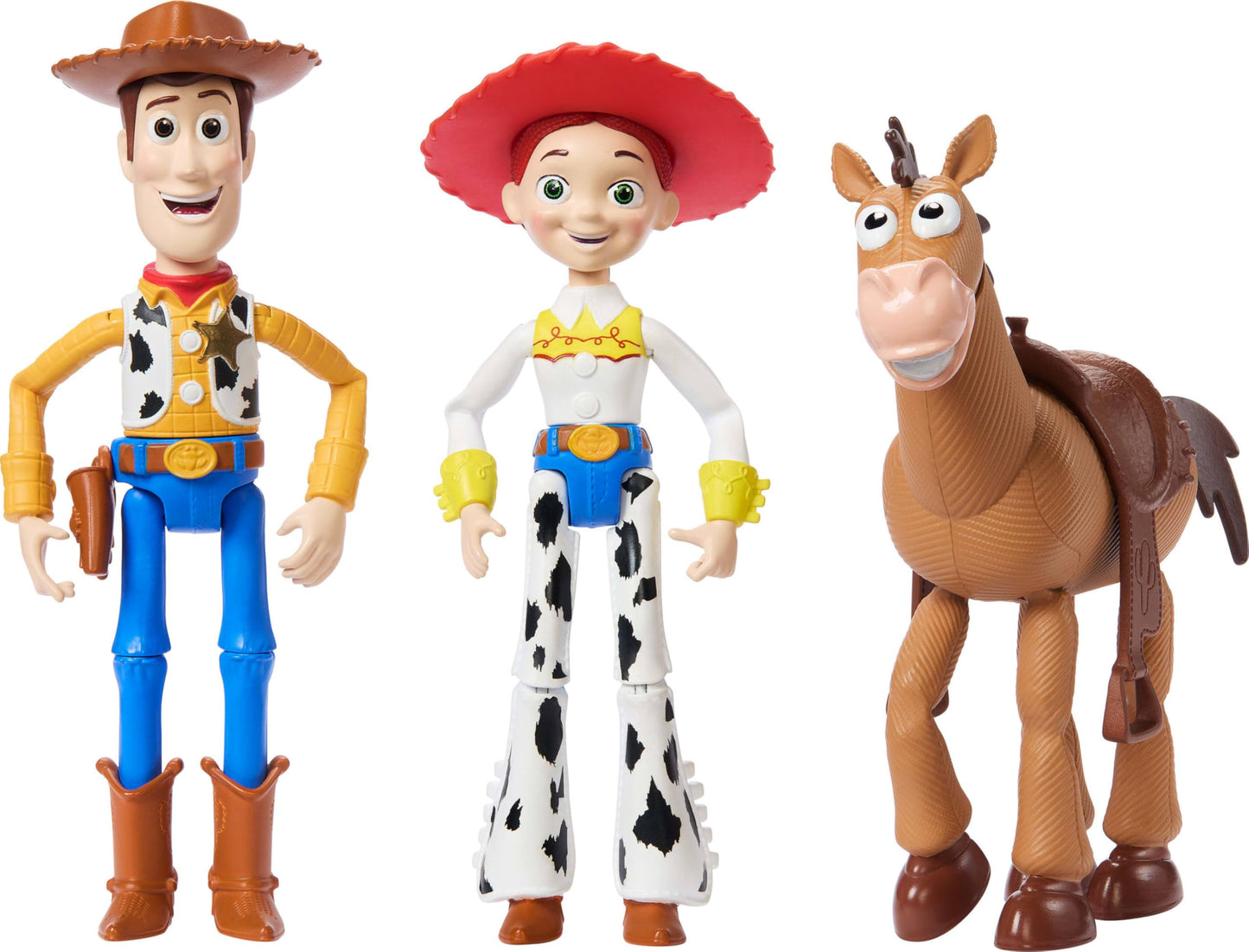 Mattel Disney Pixar Storytellers Toy Story 3-Pack of Woody Jessie & Bullseye 4-inch Authentic Posable Figures Key Character Collectibles-New