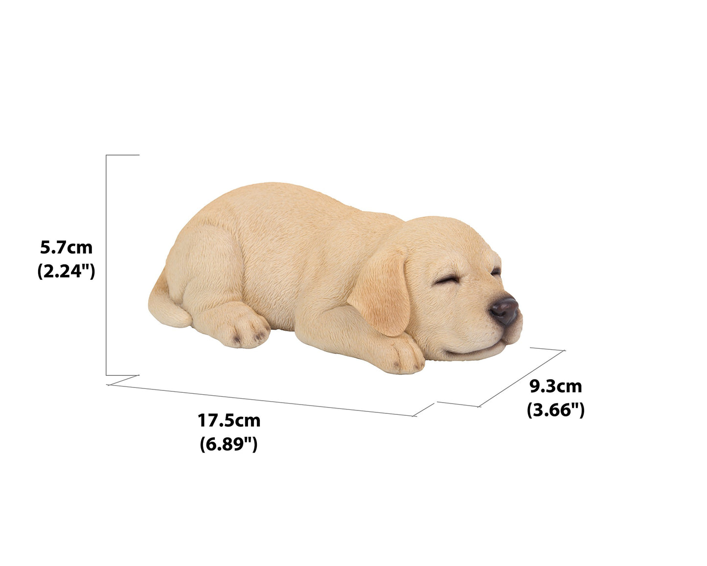 Sleeping Yellow Labrador Retriever Puppy Figurine