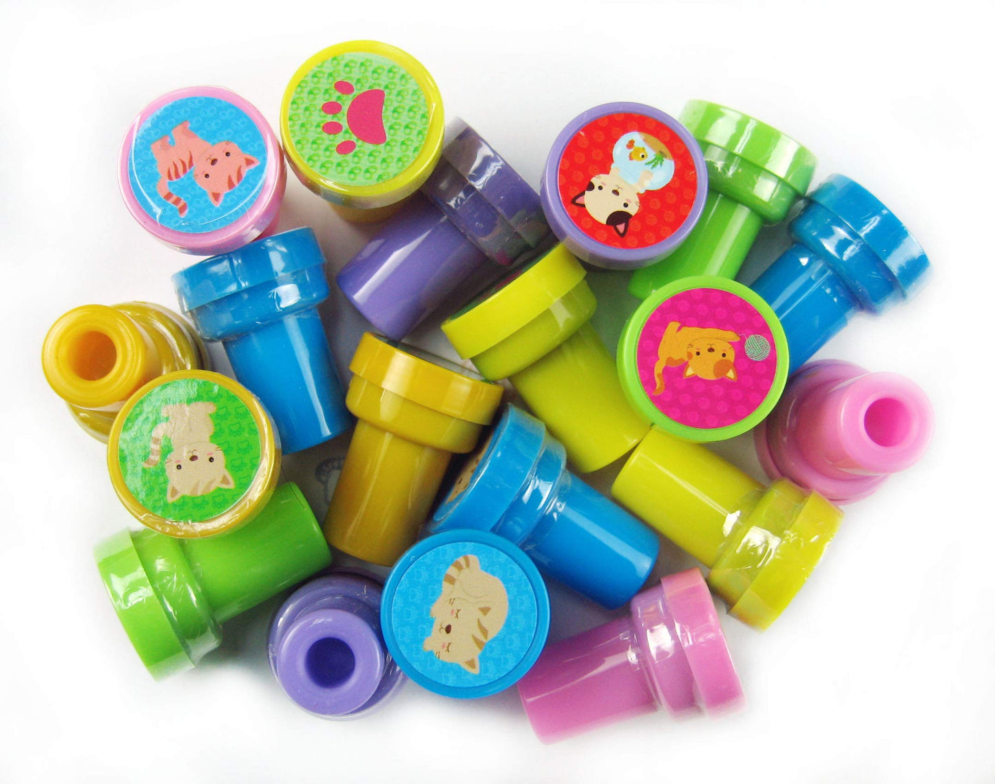 Tiny Mills 24 Pcs Cat Stampers for Kids