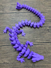 Munnygrubbers - XL 26 Crystal Dragon Fidget Toy - Heavy Duty - 3D Printed Flexible Articulating Dragon Plastic Collectible Figurine - Surprise Egg Compatible - (Lavender Dragon)