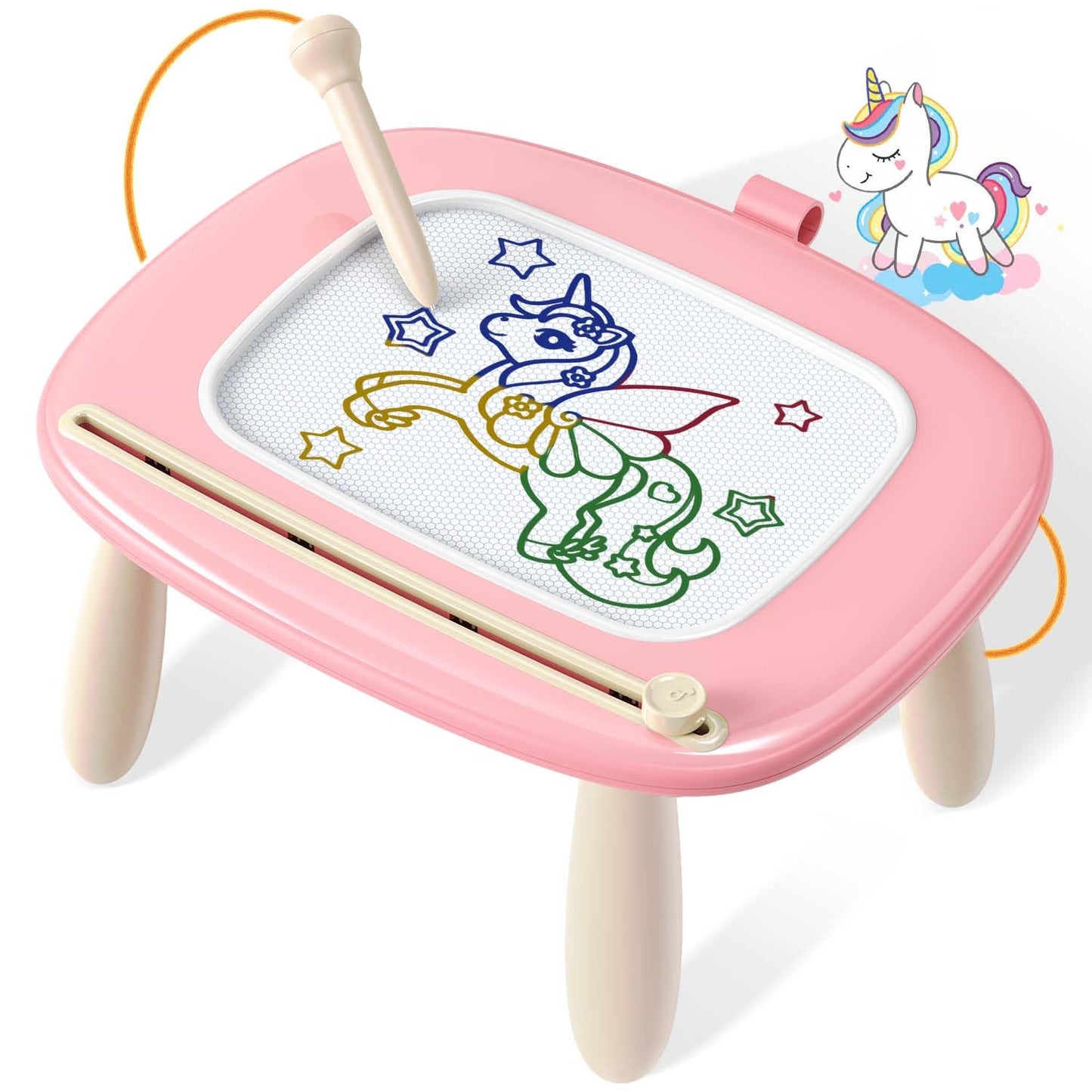 Seimome Magnetic Drawing Board, Toddler Girl Toys For 1-2 Year Old, Doodle Board Pad Learning And Educational Kids Toys For 1 2