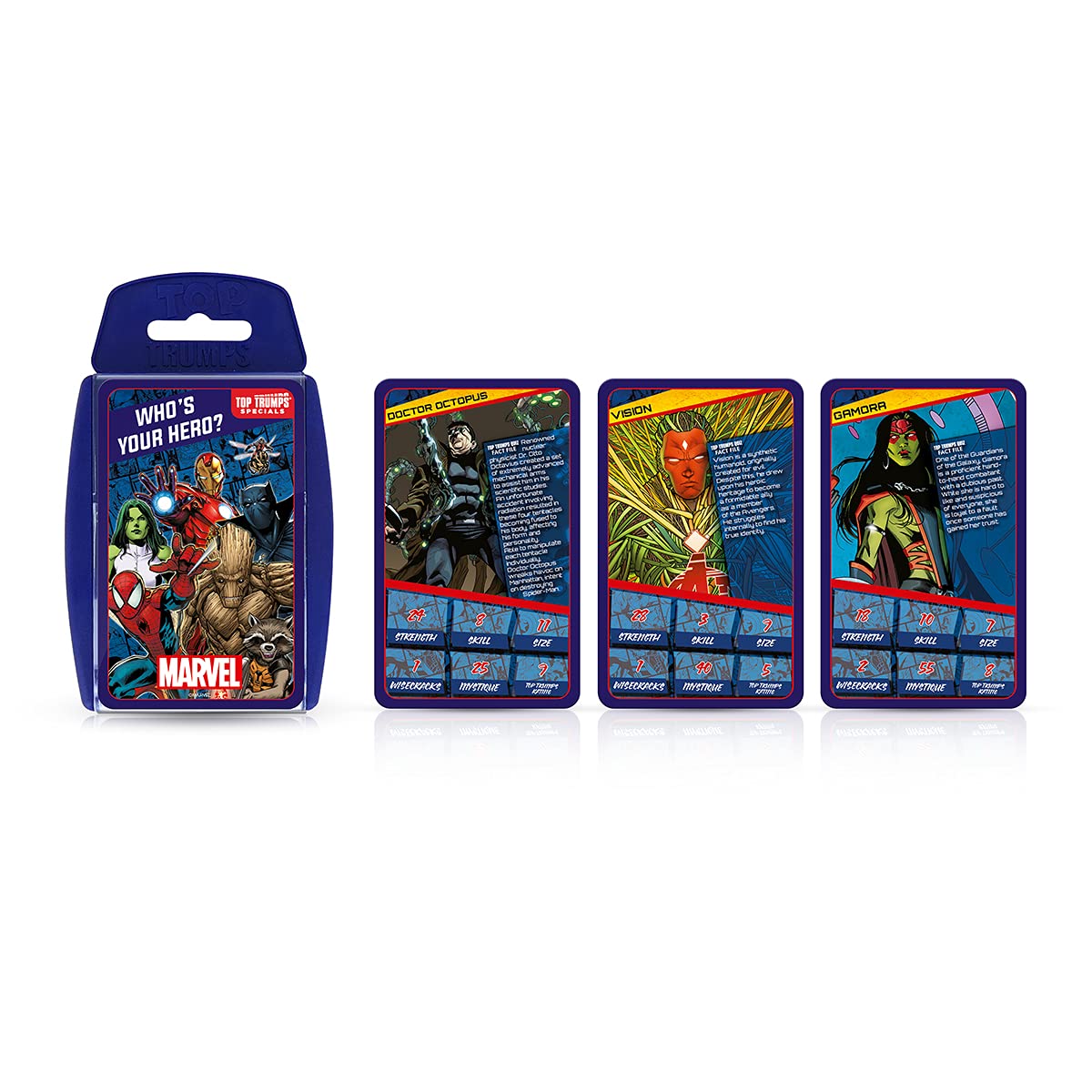 Top Trumps Marvel Universe Specials Card Game, Play With Heroes From Guardians Of The Galaxy, The Avengers, And Villains Like Thanos And Carnage, Gift And Toy For Boys And Girls Aged 6 Plus